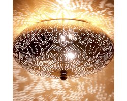 DePauwWonen - Ameera Plafondlamp - Industriële Plafondlamp - Plafonniére Filigrain - 1 Lichts - E27 Fitting - Plafondlamp Eetkamer, Woonkamer, Slaapkamer - Metaal - 38 cm - Vintage Goud