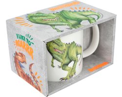 Depesche - Dino World beker met relief T-rex