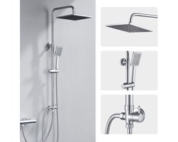 DERW Max Doucheset - Regendouche Ø 25,4 cm - Handdouche Ø 8.5 cm - Chroom
