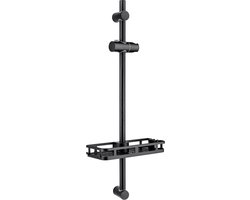 DERW Max Glijstang - Verstelbaar - 70CM - Douche Glijstang - Met Zeepschaal - Wandmontage - Aanpassen aan oude gat - Zwart