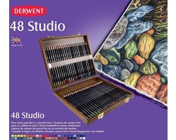 Derwent Studio houten kist 48st.