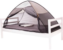 Deryan Bedtent Pop Up klamboe - 200x90cm -  Hoogste kwaliteit Muggennet Muskietennet 1mm gaas  - Cream