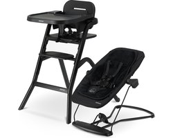 Deryan Curve Luxe Kinderstoel - Newborn Set - Wipstoel & Inlegkussen - Zwart