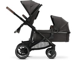 Deryan Evy V2 Kinderwagen 2in1 - Duo Kinderwagen - Uitbreidbaar inclusief reiswieg en zitje - Grijs
