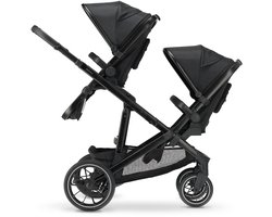 Deryan Evy V2 Kinderwagen - Duo Kinderwagen - Uitbreidbaar - Inclusief extra zitje - Zwart