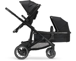 Deryan Evy V2 Kinderwagen - Duo Kinderwagen - Uitbreidbaar - Inclusief reiswieg - Zwart