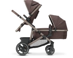 Deryan Evy V3 Kinderwagen - Duo Kinderwagen - Uitbreidbaar - Inclusief reiswieg - Chocolade