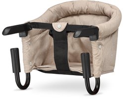 Deryan Kinderstoel - Tafelhangstoel Inklapbaar - Eetstoel - Nougat