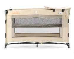 Deryan Luxe Campingbed - Inclusief transporttas - Inclusief verschoonblad -Inclusief bodemverhoger - Cream