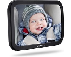 Deryan Luxe XL Autospiegel Baby Verstelbaar - Kinderspiegel Auto - Achterbank Spiegel Baby