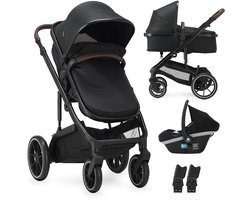 Deryan Noa Kinderwagen 3-in-1 - Multi functionele Kinderwagen - inclusief autostoel - Zwart