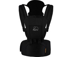 Deryan Pack Luxe Ergonomische draagzak - Babydrager + Opbergvakjes - Zwart