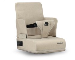 Deryan Travel Booster Stoelverhoger - Inclusief bevestigingsriem Nougat