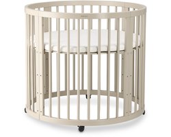 Deryan Willow Box - Ronde Houten Babybox inclusief Matras - Sand