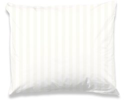 Descanso kussensloop strepen - 60x70 cm - Wit - 100% Katoen satijn
