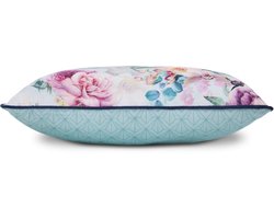 Descanso sierkussen bloemen - 48x48 cm - Multi - 100% Polyester velours