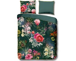 Descanso Simone - Dekbedovertrek - Tweepersoons - 200x200/220 cm - Groen