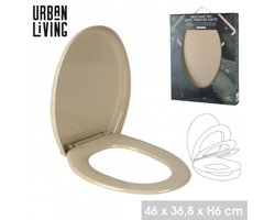 "DESERT" WC-BRIL VAN PLASTIC MET SOFT-CLOSE 46X36,8XH6CM