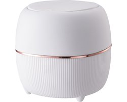 Design Afvalbakje met Deksel - Kleine mini prullenbak voor het Aanrecht, Bureau, Badkamer of Tafel - Tafelafvalbakje - Tafelvuilbakje - Wit - Groen