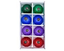 Design and Decor - Kerstglas Hangversiering Set - Woondecoratie - Kerstdecoratie - Feestdagengeschenk - Set van 8