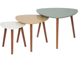 Design Atmosphera Miléo - Set van 3 bijzettafels - Multi