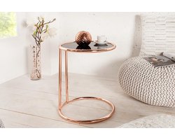 Design bijzettafel  40cm koper zwart