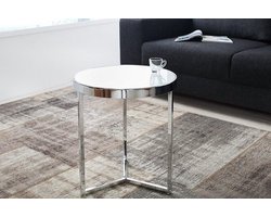 Design bijzettafel Original ASTRO 45cm chroom wit salontafel