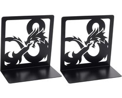 Design Boeksteunen - Zwarte Metaal Boeksteunen - Zware Boekstand voor Boeken/CD's - Decoratieve Boekenplank voor Thuis