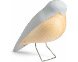 Design Copenhagen - Beeld - Vogel - The Nightingale - Cool Grey - Grijs - Nachtegaal - Woondecoratie - Woonaccessoire - Deens Design - Duurzaam - 14x6x11cm