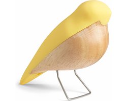 Design Copenhagen - Beeld - Vogel - The Nightingale - Sunglow - Geel - Nachtegaal - Woondecoratie - Woonaccessoire - Deens Design - Duurzaam - 14x6x11cm