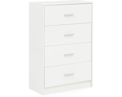 Design dressoir WL5.864 Wit Hoogglans 60x90x30 cm Dressoir Hout Modern | Smalle laden ladekast Eetkamer | Kleine kast voor alle doeleinden. Linnen slaapkamer op de borst