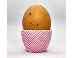Design eierdopjes - 6 stuks - Roze - Eco plastic - Ontbijt - Eettafel - Keuken - Babyshower - Gender reveal - Meisje