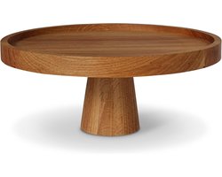 Design Etagère van Massief Eikenhout - Prachtige Presentatieschaal voor Taart en Fruit