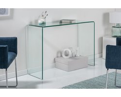Design Glazen Bureau zoals Sidetable  100 cm Transparant Glas