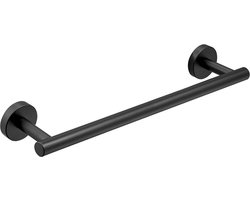 Design Handdoekhouder Handdoekrek voor Badkamer en Douche - RVS Mat Zwart - 50 cm