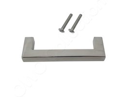 Design handgreep deurgreep greep voor kast - lade - laatje - deur - keukenkastje | handgrepen | grepen | 10,7cm | chroom chrome spiegel