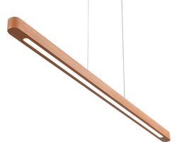 Design Hanglamp - Massief Eiken - Ovaal - 150 cm - Hanglamp Hout - Dimbaar LED - Hanglampen Eetkamer - Warm Wit (3000K)