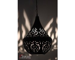 Design hanglamp Nahlaa zwart (L) - Handgemaakt - Modern - Design - Authentiek - Arabische - Egyptische - Marokkaanse - Oosterse Lampen