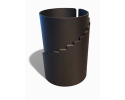 Design Keukenrolhouder – Duurzaam 3D Geprint – Biologisch Afbreekbaar – Modern Zwart