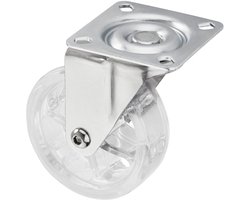 Design meubelwiel SHIFT-Ø 75 mm transparant, belastbaar tot 35 kg, hoogte 97 mm Zwenkwiel van SOTECH