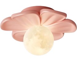Design Plafondlamp Bloem - Nordic resin Plafondlamp voor Hal - Moderne Zolderlamp voor Woonkamer, Slaapkamer - Roze