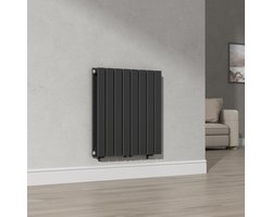 Design Radiator Zwart 60x60 cm - Plat Paneel voor Badkamer en Woonkamer