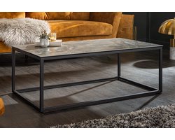 Design salontafel SYMBIOSE 100cm marmer taupe keramiek gemaakt in Italie - 6540672