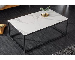 Design salontafel SYMBIOSE 100cm marmer wit keramiek gemaakt in Italie - 6541089