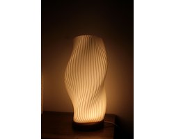 Design Sfeerverlichting - Uniek Golvend Model - Sfeervolle Schemerlamp voor Woonkamer & Slaapkamer - Wit