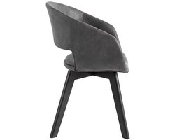 Design stoel NORDIC STAR antiek grijze houten poten - 43423