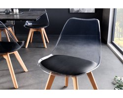 Design Stoel SCANDINAVIA MEISTERSTÜCK transparant zwart kunststof beukenhout naturel - 44165