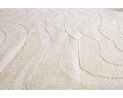 Design Tapijt WAVE 240x170cm crème beige 3D effect - 43129