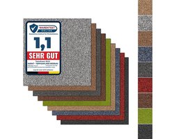 Design Tapijttegels 50 x 50 cm, Zelfklevend Duurzaam Vloerbedekking Donkerbruin