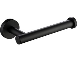 Design Toiletrolhouder - WC Rolhouder - RVS Mat Zwart - incl. schroeven